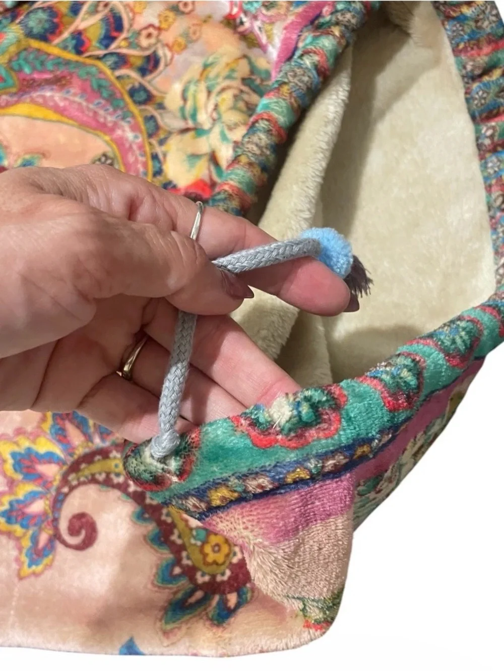 Johnny Was Magaly Laurel Canyon Cozy Blanket Queen Reversible w/ Storage Bag